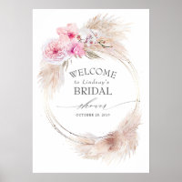 Bienvenida a la ducha nupcial de orquídeas rosadas