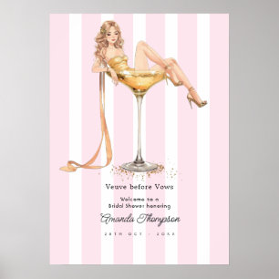Póster Bienvenida a la ducha nupcial de Veuve Before Vows