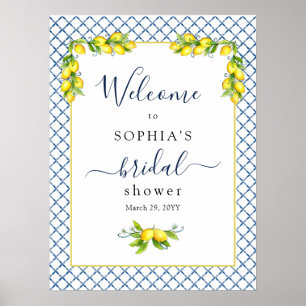 Póster Bienvenida a la ducha nupcial Main squeeze Lemon