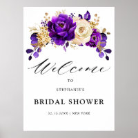 Bienvenida a la ducha Royal Purple Violet Gold Bri