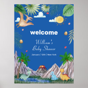 Póster Bienvenida a la Fiesta de Baby Shower del Bosque d
