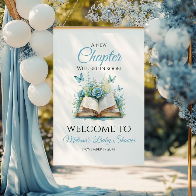 Póster Bienvenida a la Fiesta de Baby Shower del Libro Bl (Subido por el creador)