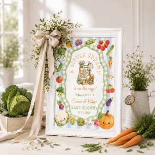 Póster Bienvenida a la Fiesta de Baby Shower del Pequeño