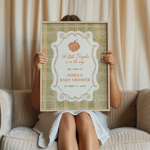 Póster Bienvenida a la fiesta de baby shower del pequeño