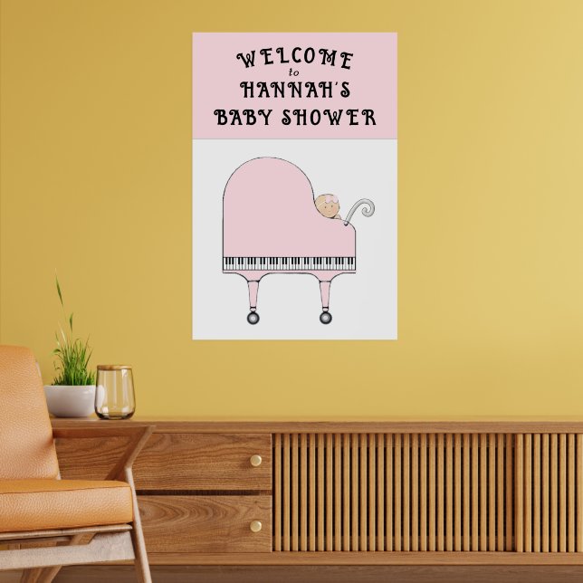 Póster Bienvenida a la fiesta de bebé (Salón 2)