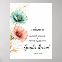 Bienvenida a la Fiesta de Bebé Editable de Flores