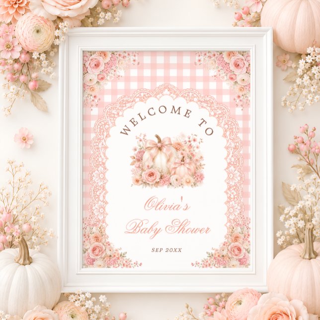 Póster Bienvenida a la Fiesta de Bebé Floral de Otoño con (Subido por el creador)