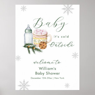 Póster Bienvenida a la fiesta de bebé Galletita de S'more