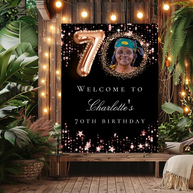 Póster Bienvenida a la fiesta de cumpleaños 70 de la foto (Subido por el creador)