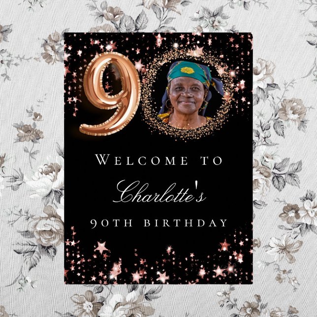Póster Bienvenida a la fiesta de cumpleaños 90 de la foto (Subido por el creador)