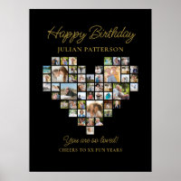 Bienvenida a la fiesta de cumpleaños con un collag