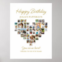Bienvenida a la fiesta de cumpleaños con un collag