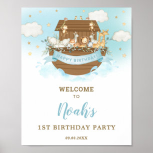 Póster Bienvenida a la fiesta de cumpleaños de Ark Boy No