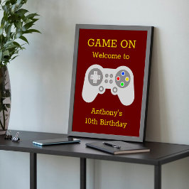 Póster Bienvenida a la fiesta de cumpleaños de cualquier 