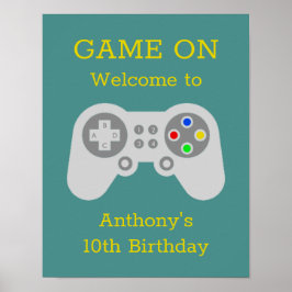 Póster Bienvenida a la fiesta de cumpleaños de cualquier 