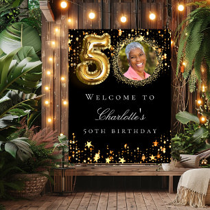 Póster Bienvenida a la fiesta de cumpleaños de fotos de B