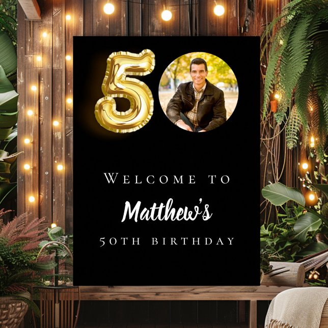 Póster Bienvenida a la fiesta de cumpleaños de fotos de B (Subido por el creador)