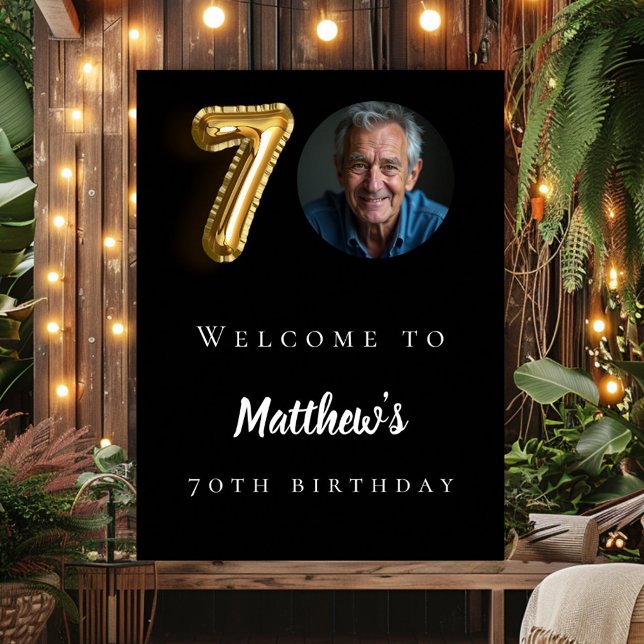 Póster Bienvenida a la fiesta de cumpleaños de fotos de o (Subido por el creador)