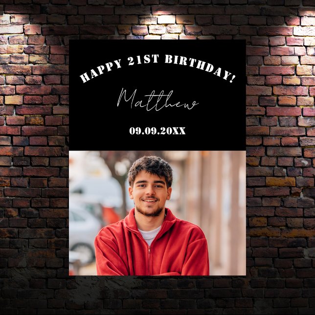 Póster Bienvenida a la fiesta de cumpleaños de fotos de p (Subido por el creador)