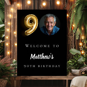 Póster Bienvenida a la fiesta de cumpleaños de fotos del 