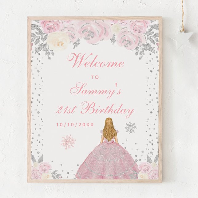 Póster Bienvenida a la fiesta de cumpleaños de la chica d (Subido por el creador)