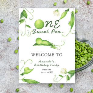 Póster Bienvenida a la fiesta de cumpleaños de One Sweet 