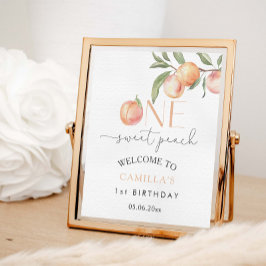 Póster Bienvenida a la fiesta de cumpleaños de Sweet Peac