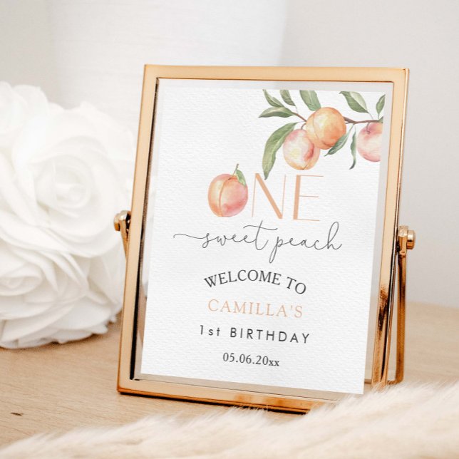 Póster Bienvenida a la fiesta de cumpleaños de Sweet Peac (Subido por el creador)