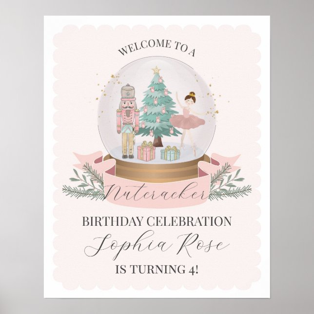 Póster Bienvenida a la fiesta de cumpleaños del Ballet Nu (Frente)