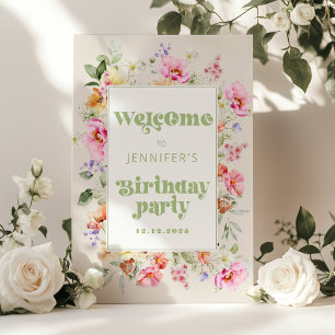 Póster Bienvenida a la fiesta de cumpleaños del Chica Wil
