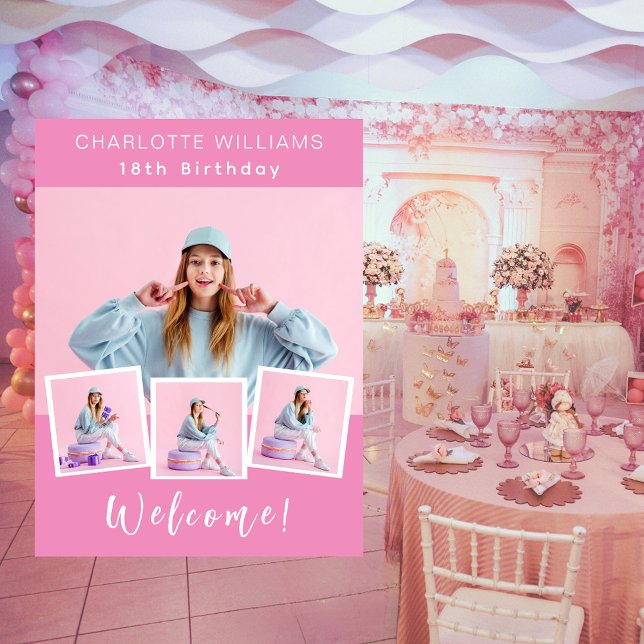 Póster Bienvenida a la fiesta de cumpleaños del collage d (Subido por el creador)