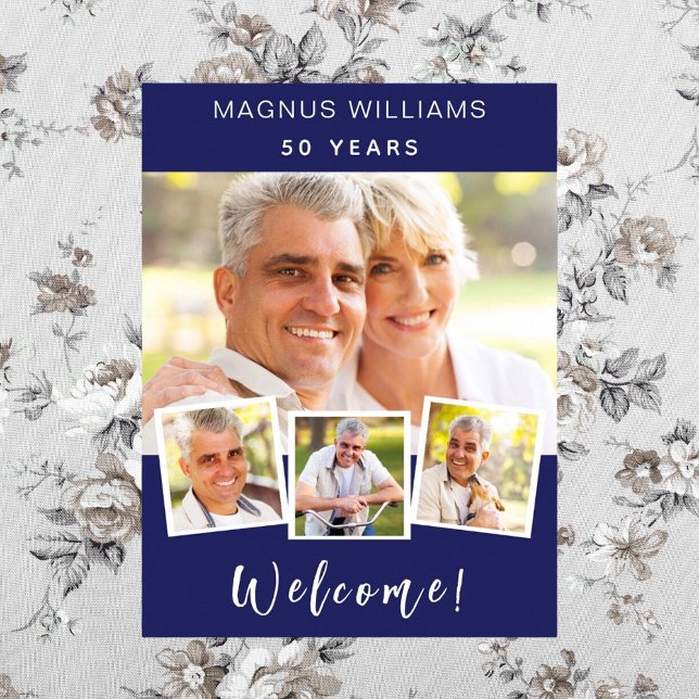 Póster Bienvenida a la fiesta de cumpleaños del collage d (Subido por el creador)