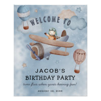 Bienvenida a la fiesta de cumpleaños del niño del 