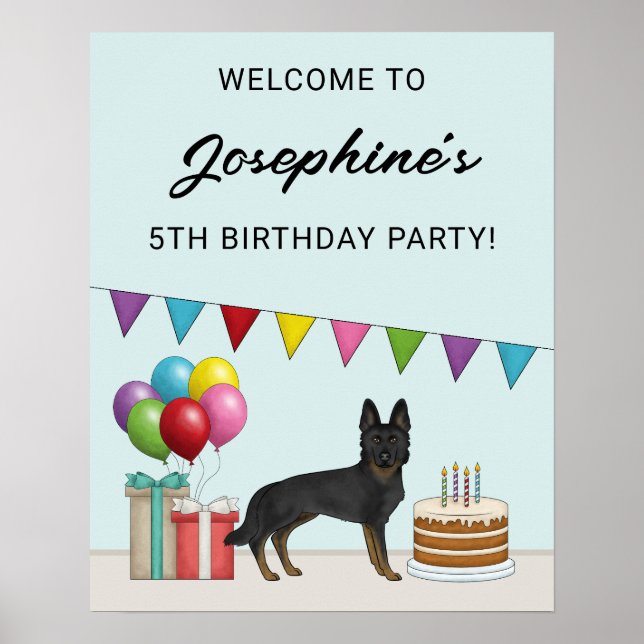 Póster Bienvenida a la fiesta de cumpleaños del pastor al (Frente)