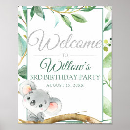 Póster Bienvenida a la fiesta de cumpleaños del Personali
