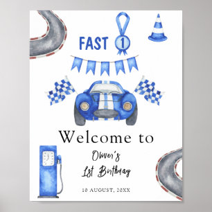 Póster Bienvenida a la fiesta de cumpleaños del primer añ