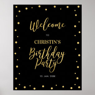 Póster Bienvenida a la fiesta de cumpleaños número 50 con