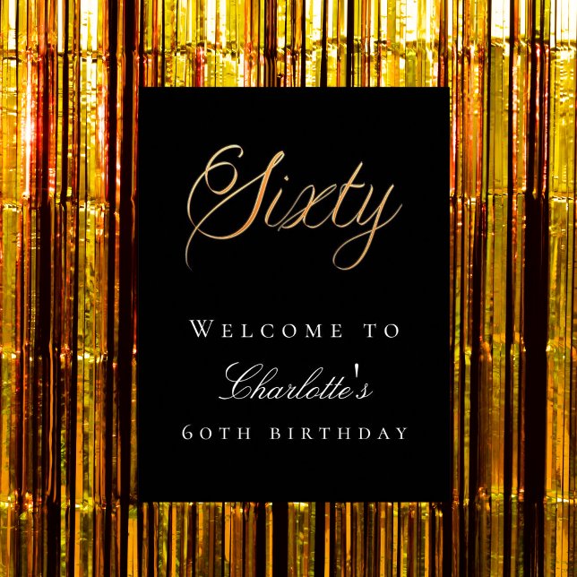 Póster Bienvenida a la fiesta de cumpleaños número 60 de  (Subido por el creador)