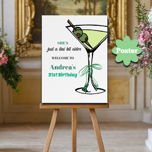 Póster Bienvenida a la fiesta de cumpleaños un poco mayor