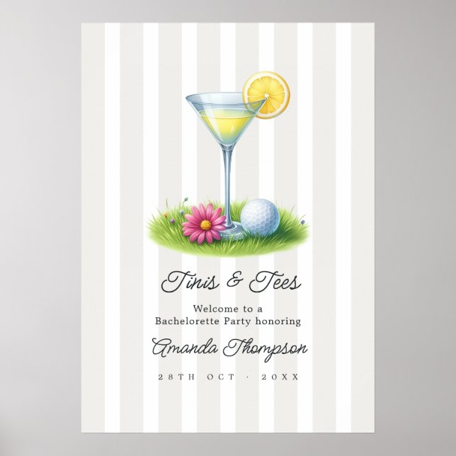Póster Bienvenida a la fiesta de despedida de soltera de  (Frente)