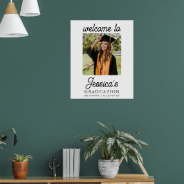 Póster Bienvenida a la fiesta de graduación