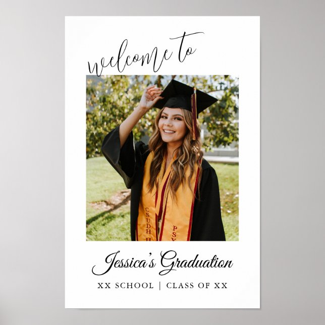 Póster Bienvenida a la fiesta de graduación (Frente)