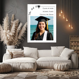 Póster Bienvenida a la fiesta de graduación con foto mode