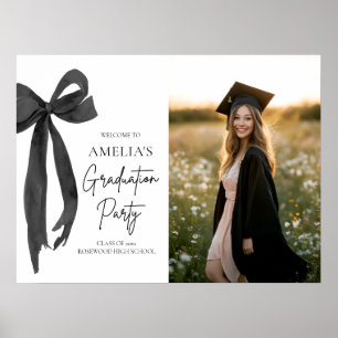 Póster Bienvenida a la fiesta de graduación Coquette con 