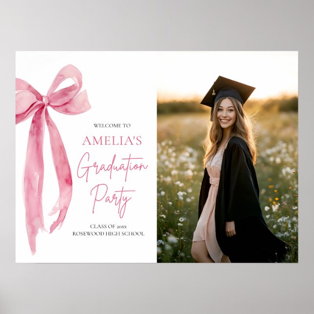 Póster Bienvenida a la fiesta de graduación de Coquette d (Frente)