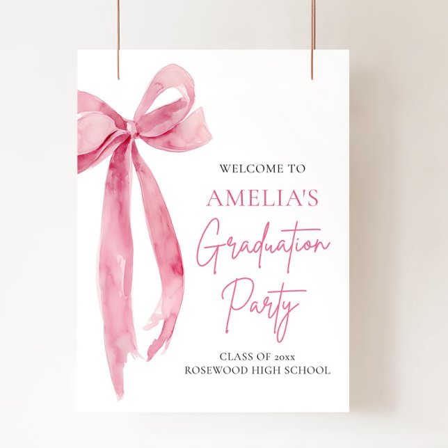 Póster Bienvenida a la fiesta de graduación de Coquette d (Subido por el creador)