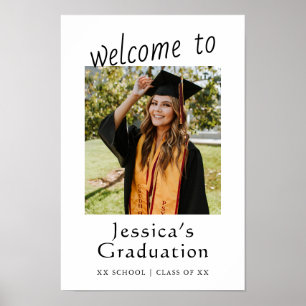 Póster Bienvenida a la fiesta de graduación de felicitaci