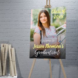 Póster Bienvenida a la fiesta de graduación de fotos de 2