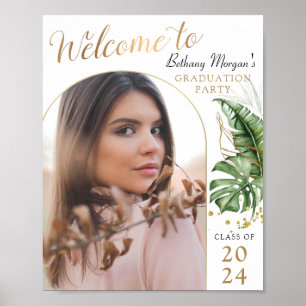 Póster Bienvenida a la fiesta de graduación de fotos del 