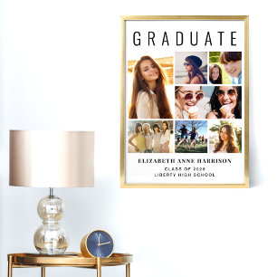 Póster Bienvenida a la fiesta de graduación de fotos Mode